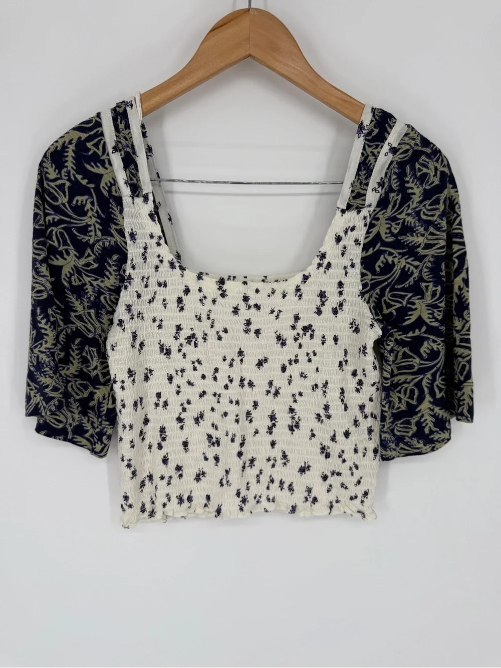 Free People Marigold Smocked Blouse Size M